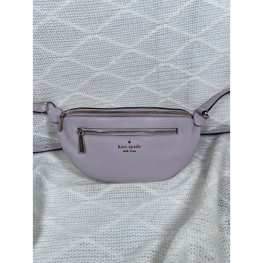 Kate Spade Rosie Belt Bag Womens Lilac Pebbled Leather Crossbody Excellent